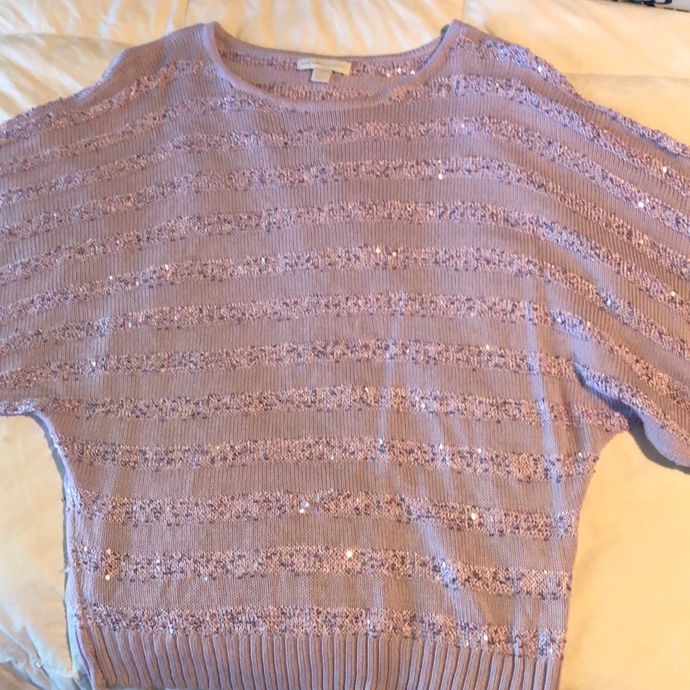 Sequin spring short sleeved sweater